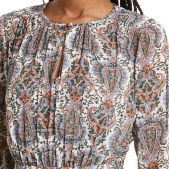 VERONICA BEARD Suzan Long Sleeve
Handkerchief Hem Paisley Dress
Size: 8 - Picture 2 of 6